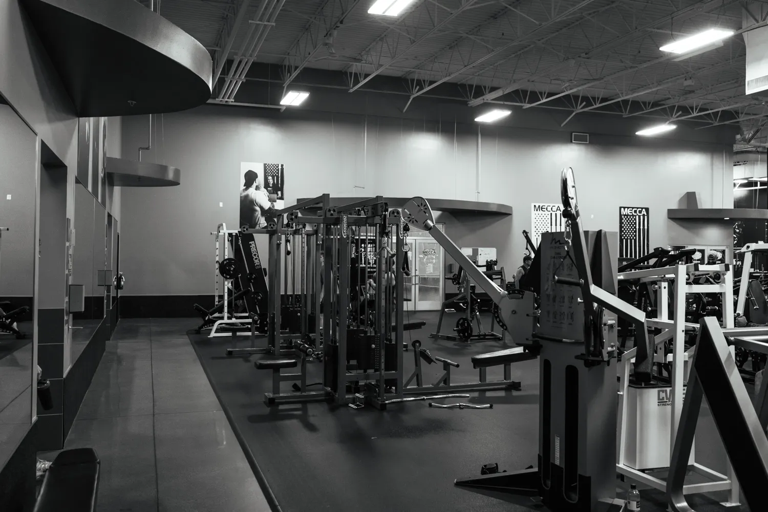 workout machines at The Mecca Gym located in Boise, Idaho.